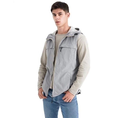 Pro-Silver Fiber Electromagnetic radiation protective hooded zipper vest