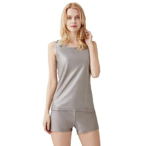 Faraday Women Underwear and Tank-top Set 100% Silver Fiber Electromagnetic Radiation Shielding